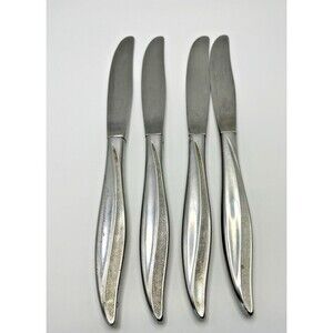 Oneidacraft Deluxe Textura VTG Stainless Dinner Knives Silver Bundle of 4